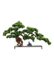 [Vicky Yao] Stone Modeling Artificial Bonsai L60cm Gift For Him Iron Base Faux Bonsai Exclusive Design