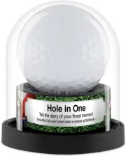 Golf Ball Display Case, Hole in One Clear and Black
