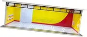 1/64 Diecast Car Showcase with Lighted Parking Lot for Collectors, Yellow