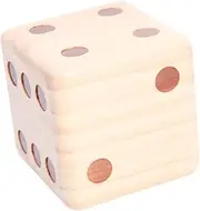 ERINGOGO 1pc Large Decorative Wood Dice Game Dice for Home School Bar Pub Ktv Fun Entertainment with Easy to Read Dots for Parties and Table Games