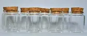 Bottle with Corks 25mm x 60 mm Clear Glass Bottle Multi Purpose 8pc