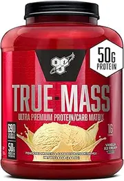BSN True Mass Ultra Premium Protein/Carb Matrix 2.64 Kg, 16 Servings, Vanilla Ice Cream