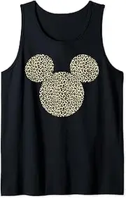 [Disney] Mickey Mouse Cheetah Print Silhouette Fill Tank Top