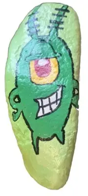 Plankton Hand Painted Rock Great Gift! SpongeBob SquarePants