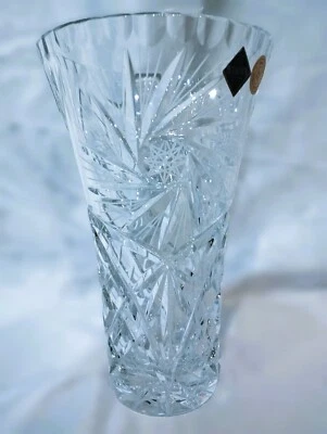 Crystal Bohemia Cut Vase 21 cm