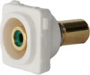 Green RCA Flush Socket Insert - CLIPSAL® Compatible
