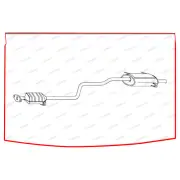 1 piece of Redback Brand Muffler for Suzuki Swift 03/1989-06/2000