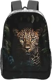 [DRTGEDS] Leopard Print Clear Backpack,High Capacity Clear Bag For Travel,Work,Festival, Concerts Women Men Unisex