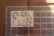 WHIPPER SNAPPER EASTER Bunny Rabbit Stitched Spring Wood Rubber Stamp