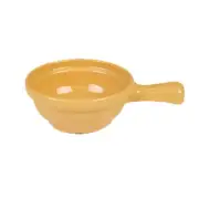 Thunder Group CR305YW 10 oz Yellow Melamine Soup Bowl w/ Handle - 1 Doz