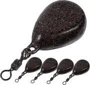 OSOLADY 5Pcs Iron Casting Fishing Sinkers Durable Drop Shot Weights for Bottom Fishing Smooth Edges Corrosion Resistant for Saltwater and Freshwater Tackle
