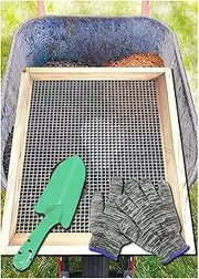 Soil Sifter, Dirt Sifter for Gardening, Compost Sifter, Garden Sieve, Light Wood Sifter for Rocks, Screen Sifter Top Soil/Peat Moss/Worm/Leaves/Loam Soil/Sand,Great Garden Tool for Plants & Vegetables