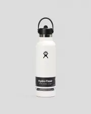 [Hydro Flask] Hydro Flask 21Oz Standard Mouth Flex Straw Bottle in White One Size