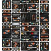 【?????【Black】 Tool Box Organizer Tray Divider Set, Desk Drawer 42pcsBlack