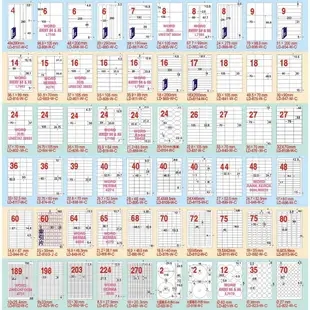 52格 LD-8105-W-A【白色--共有六色可選】【105張】龍德三用電腦標籤紙 影印 雷射 噴墨 專用貼紙