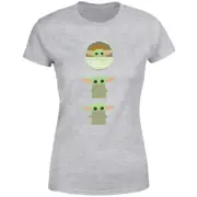 The Mandalorian The Child Poses Women's T-Shirt - Grey