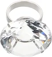 ERINGOGO Large Simulated Glass Ring Prop for Weddings Anniversaries Proposals Lightweight Decorative Fake Ring for Parties Unique Engagement Romantic Celebrations