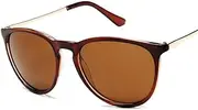 [HAZARA] Sunglasses Woman Retro Mirror Sun Glasses Female Eyewear Driving Shades (Color : Other, Size : Brown)