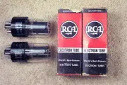 Two, NEW, RCA 6SN7GTB, NARROW GAP, black plates, D-getter, matching pair, 6SN7GT