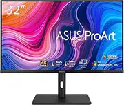 ASUS ProArt Display PA329CV Professional Monitor – 32-inch, IPS, 4K UHD (3840 x 2160), 100% sRGB, 100% Rec.709, Color Accuracy ΔE < 2, Calman Verified, USB-C, HDR-400, C-clamp, Ergonomic Stand