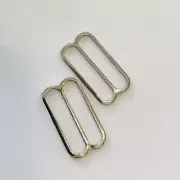 2pcs Silver Metal Tri Slider Adjuster Buckle Suits 18mm Strap Bow Tie Figure 8