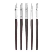 5pcs Clay Sculpting Tool Set, Clay Sculpting Shaper Flexible Rubber Tip White