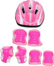 BIUDECO 1 Set/7pcs Roller Skateboard Kids Skating Pads Knee Pads Skating Gear Riding Helmet Adult Helmet Wrist Guards for Roller Skating Wrist Skating Helmet Set