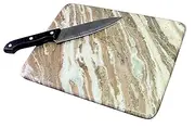 KLEO Marble Chopping Board Cutting Board Cheese Board Cheese Platter Kitchen Appliance Wine Serve-Ware Birthday Anniversary Corporate Gift (9" x 12" - Beige)