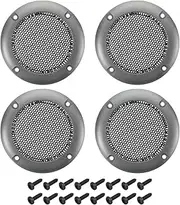 uxcell 4 Pcs 2inch Black Speaker Grill Mesh Metal Woofer Guard Protector Dust Cover Iron Gray Decorative Circle ABS Frame with Screws for Home Audio Car Speaker Replacement