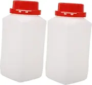 CLISPEED 2pcs Empty Reagent Bottles Pe Sample Containers for Laboratory Use Versatile Storage with Stylish Caps