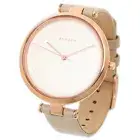 NEW SKAGEN TANJA ROSE GOLD TONE,TAUPE LEATHER BAND CLASSIC WATCH SKW2484