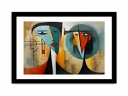 Man Woman Modern Art Framed print Art Poster