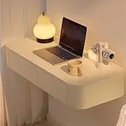 Floating Shelf with Drawer, Wall-Mounted Vanity Desk, Loating Floating Wall Desk,Hanging Desk,for Bedroom, Bathroom, Hairdressers-Makeup Drawers(100cm)
