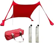 Beach Shade - UPF50+ Sun Shelter,Portable Wind-Proof Sunshade Beach Tent for Park Vacation Family Outing Camping Fishing Picnic