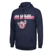 Manly Sea Eagles NRL Club Fleece Hoodie Hoody Sizes Large! W0