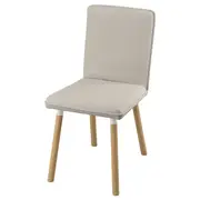 TONSTAD chair, Fridtuna light beige/oak effect