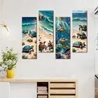 4Pcs Sea Turtle Wall Art Wall Decoration Modern Decorative Crafts Photography