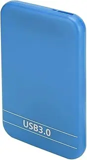 XUMIUZIY Hard Drive Case,2.5in Hard Drive Case,Portable Ultra-Thin SSD Enclosure,with USB 3.0 Interface for Laptop,Lightweight and Sturdy (Blue)