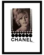 Kate Moss Chanel Dots Framed Print Wall Art