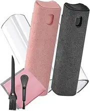 Touchscreen Mist Cleaner Spray Kit 2in1 Car Screen Spray Cleaner Car Essentials for Women Travel for iPhone iPad AirPods MacBook Eyeglasses Cell Phones Screen Cleaner Spray Kit (2 Units)