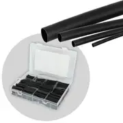 560pcs Black Heat Shrink Tubing Tube Assorted Sizes Wire Insulation Sleeving Kit
