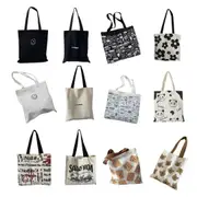 Canvas Shoulder Bag for Women Student Fashion All in One Shopping Tote Handbag