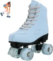 Roller Skates for Women, Frosted Roller Skates Adjustable Holographic Women Roll