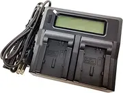 Quick LCD-Screen Dual-Channel Mains Battery Charger for Canon BP-828 BP828 BP-827 BP827 BP-820 BP820 BP-819 BP-808 VIXIA HF G20 G30 G40 XA20 XA25 XA30 XA35 HF G26 XF405 XF400 Camera