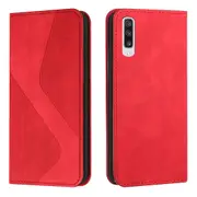 Samsung Galaxy A50 /A30S /A50S Case, PU Leather Flip Cover Magnetic Closure Wallet Card Slots Stand Case - Red