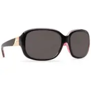 Costa Gannet Shiny Black Hibiscus Frame Sunglasses w/Gray 580P 06S9041-90410658