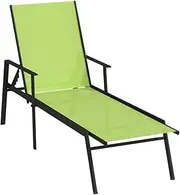 Camping Sunloungers Reclining Patio ChairsFolding Sun Lounger Polypropylene Green**
