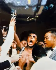 Cassius Clay RARE Autographed with Joe Louis