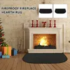 Fireproof Fireplace Mat Half Round Hearth Rug Anti-Slip Carpet Camping Area Rugଌ