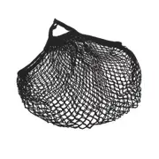 Sachi Cotton String Bag Short Handle Black